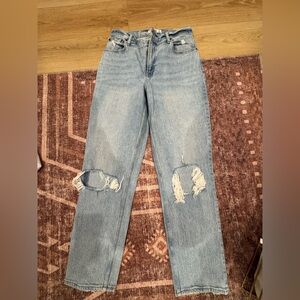 Abercrombie & Fitch Ultra High Rise Straight Leg Jeans